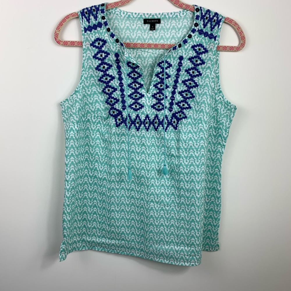 Talbots sleeveless blouse